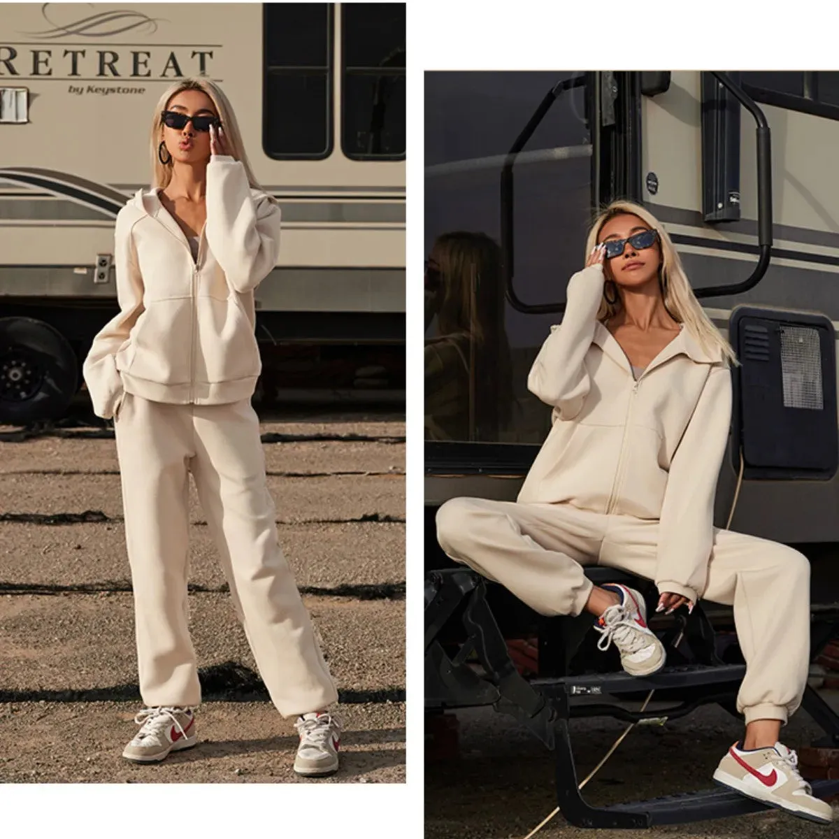 2-Piece Jogger Set Hooded Sweatshirt & Pants