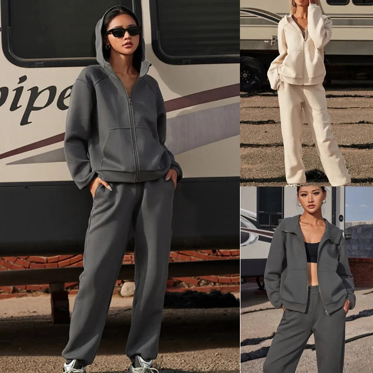 2-Piece Jogger Set Hooded Sweatshirt & Pants