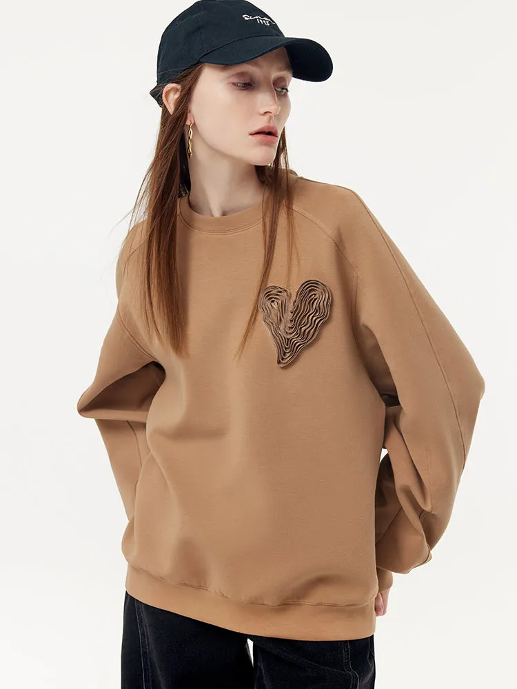 3D Heart Crew Neck Unisex Sweatshirt