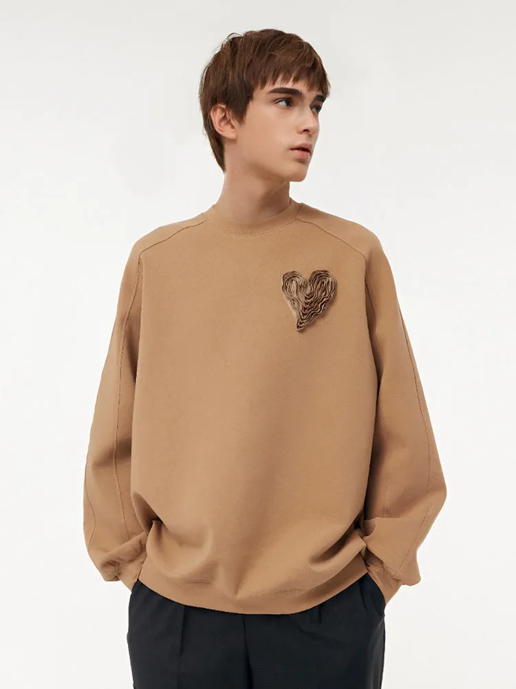 3D Heart Crew Neck Unisex Sweatshirt