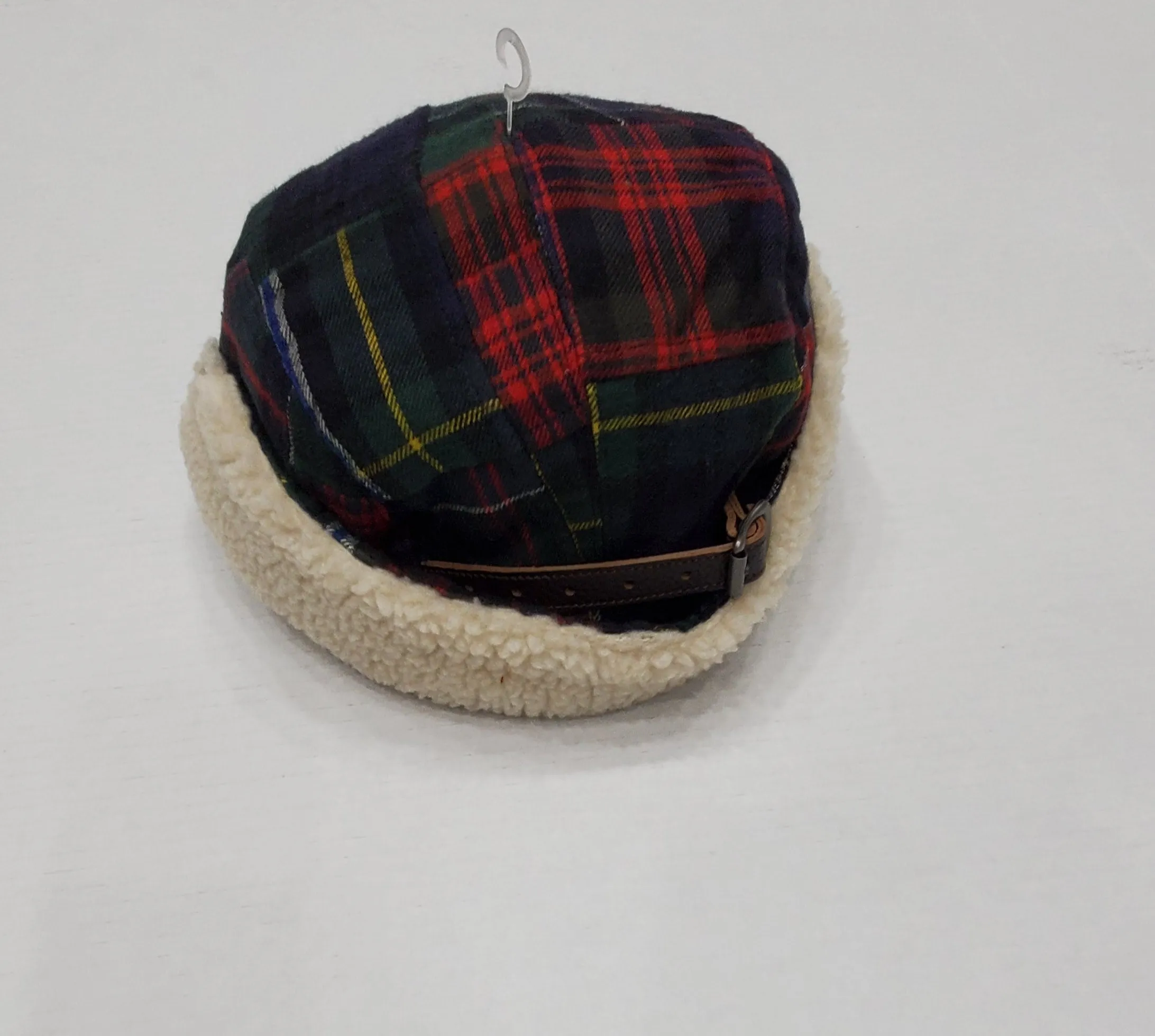 793001 Polo Ralph Lauren Plaid Fur Lined Adjustable Strap Back