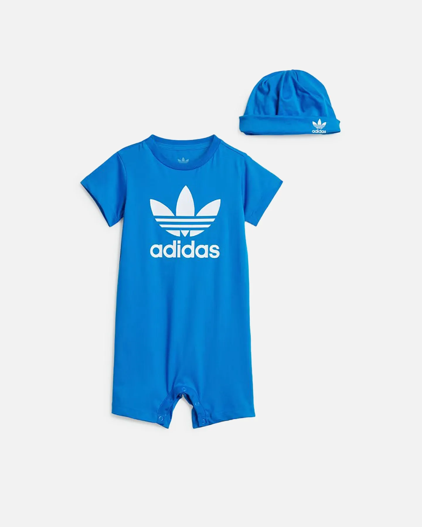 Adidas Infants' Jumpsuit and Beanie Gift Set Bluebird