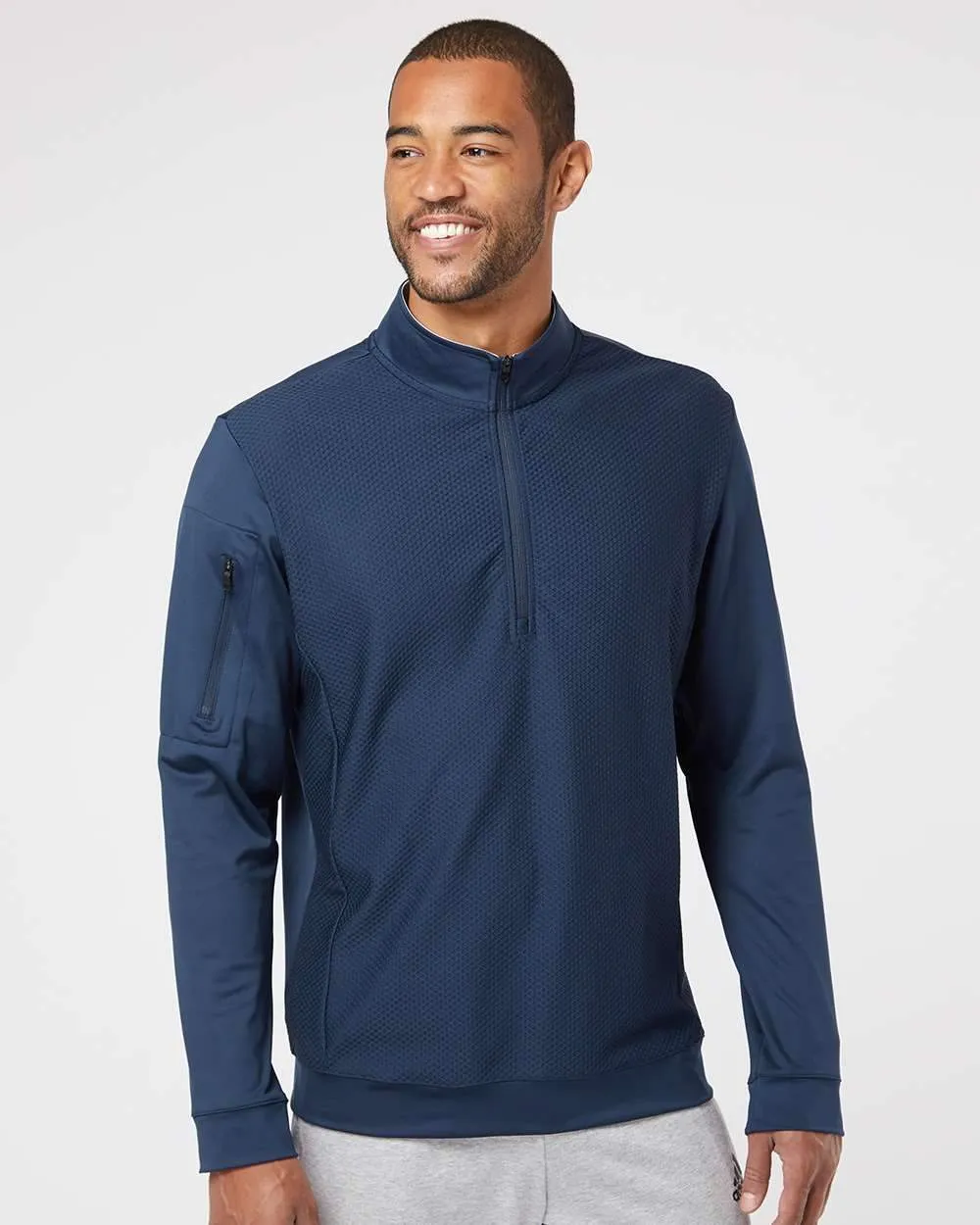 adidas - Men's Performance Texture Quarter-Zip Pullover