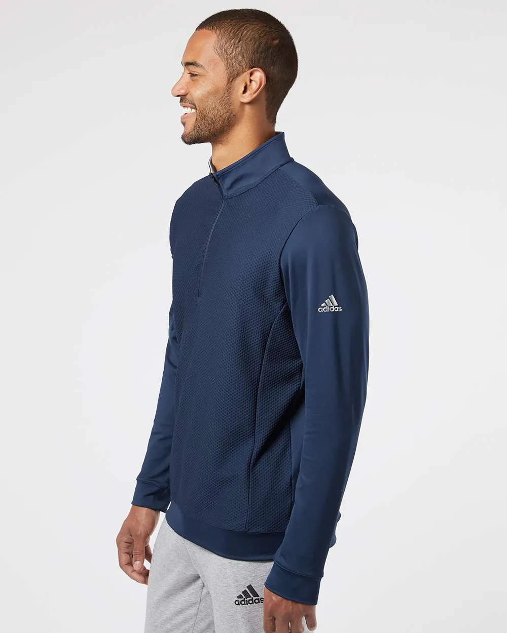 adidas - Men's Performance Texture Quarter-Zip Pullover