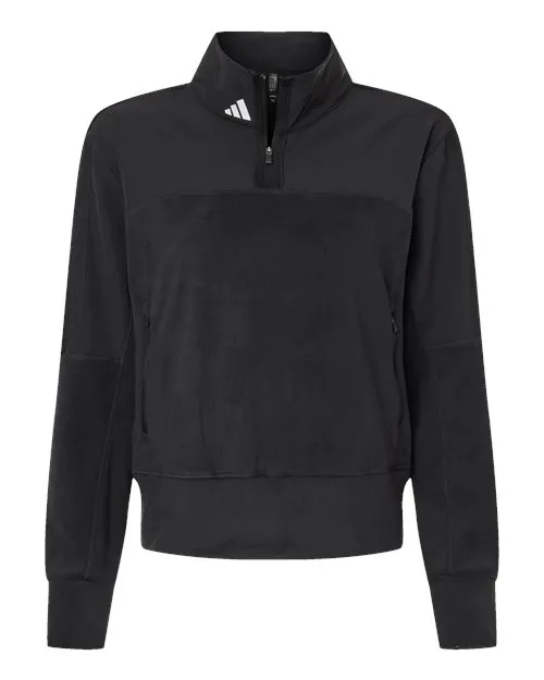 adidas Women's Fleece Quarter-Zip Pullover