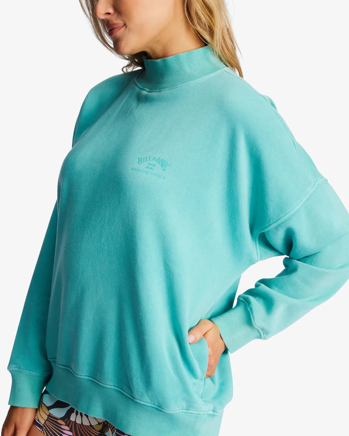 A/Div Canyon Mock Neck Sweatshirt - Lagoon