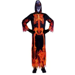 Adult Fire Skeleton Costume