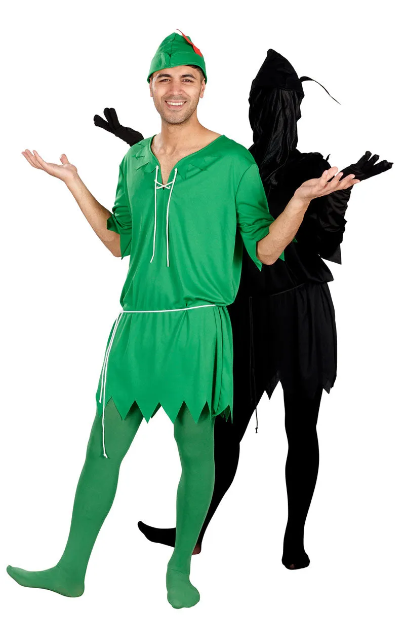 Adult Unisex 2 in 1 Lost Boy & His Shadow Costume