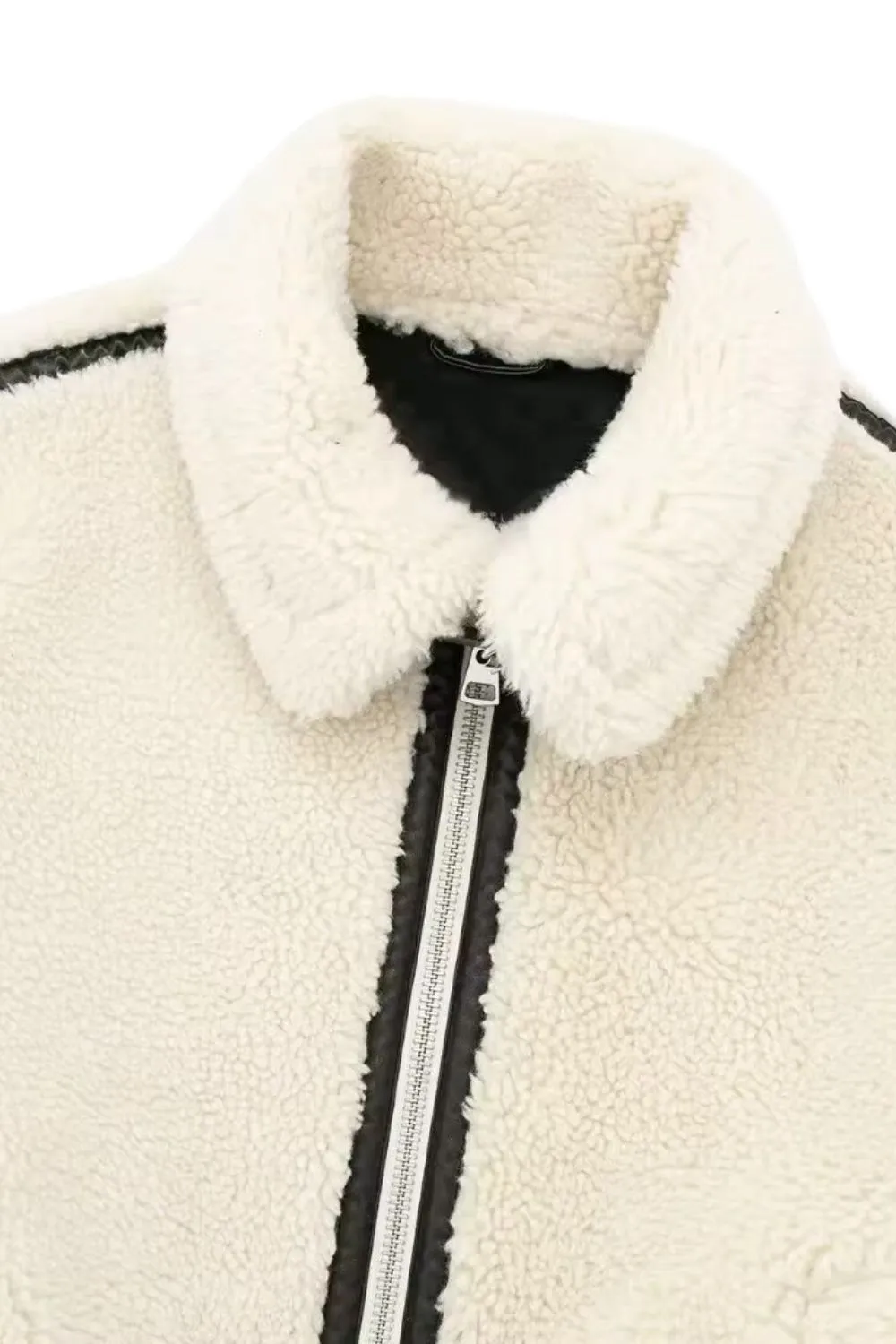 ‘Alaina’ Faux Fur Sherpa-Lined Jacket