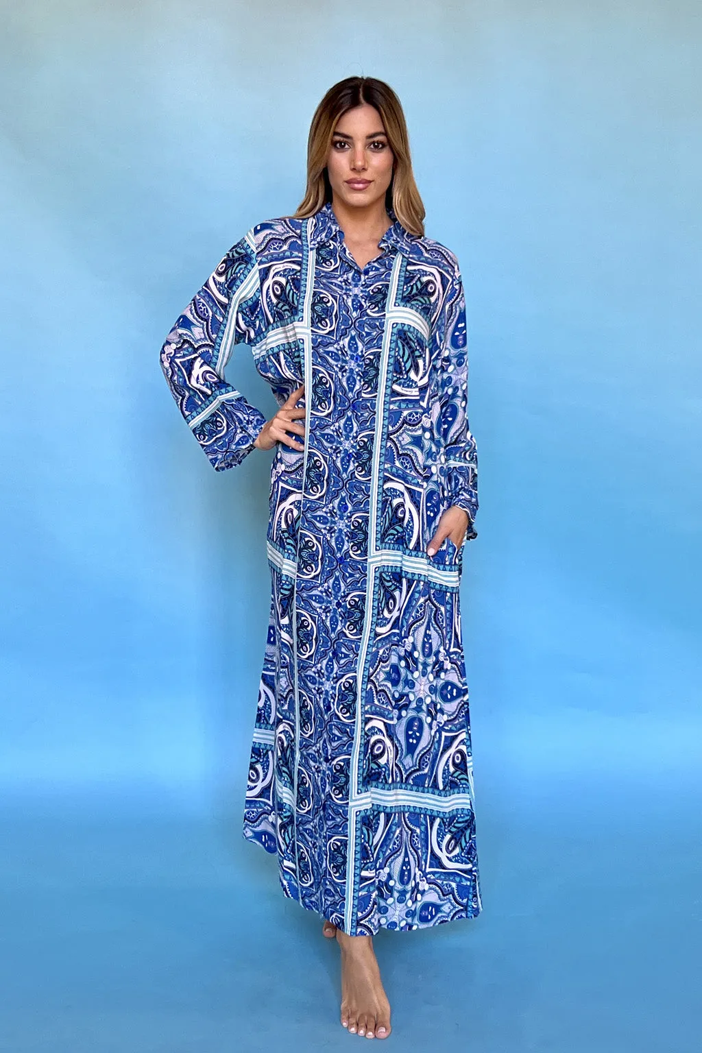 ANTICA ITALIA Royal Mosaic Maxi Dress