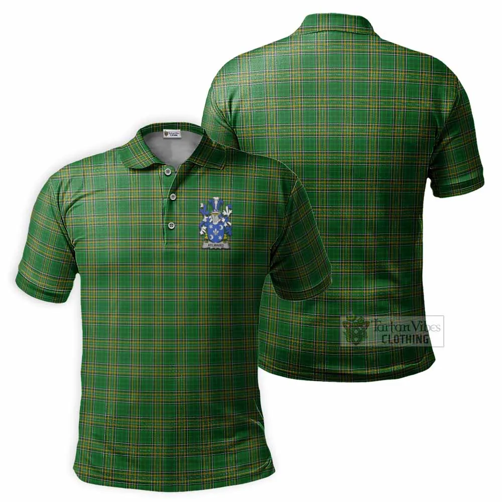 Aylward Irish Clan Tartan Men's Polo Shirt with Coat of Arms