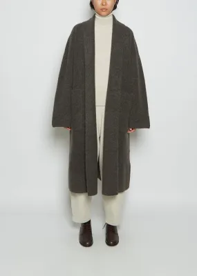 Baby Alpaca Double Face Long Coat — Loden