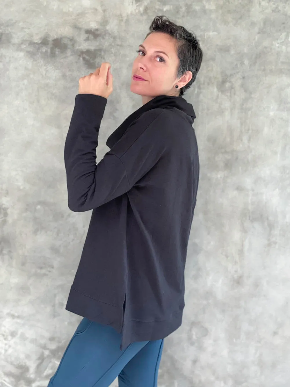 Bamboo Fleece Cowl Neck Sweatshirt