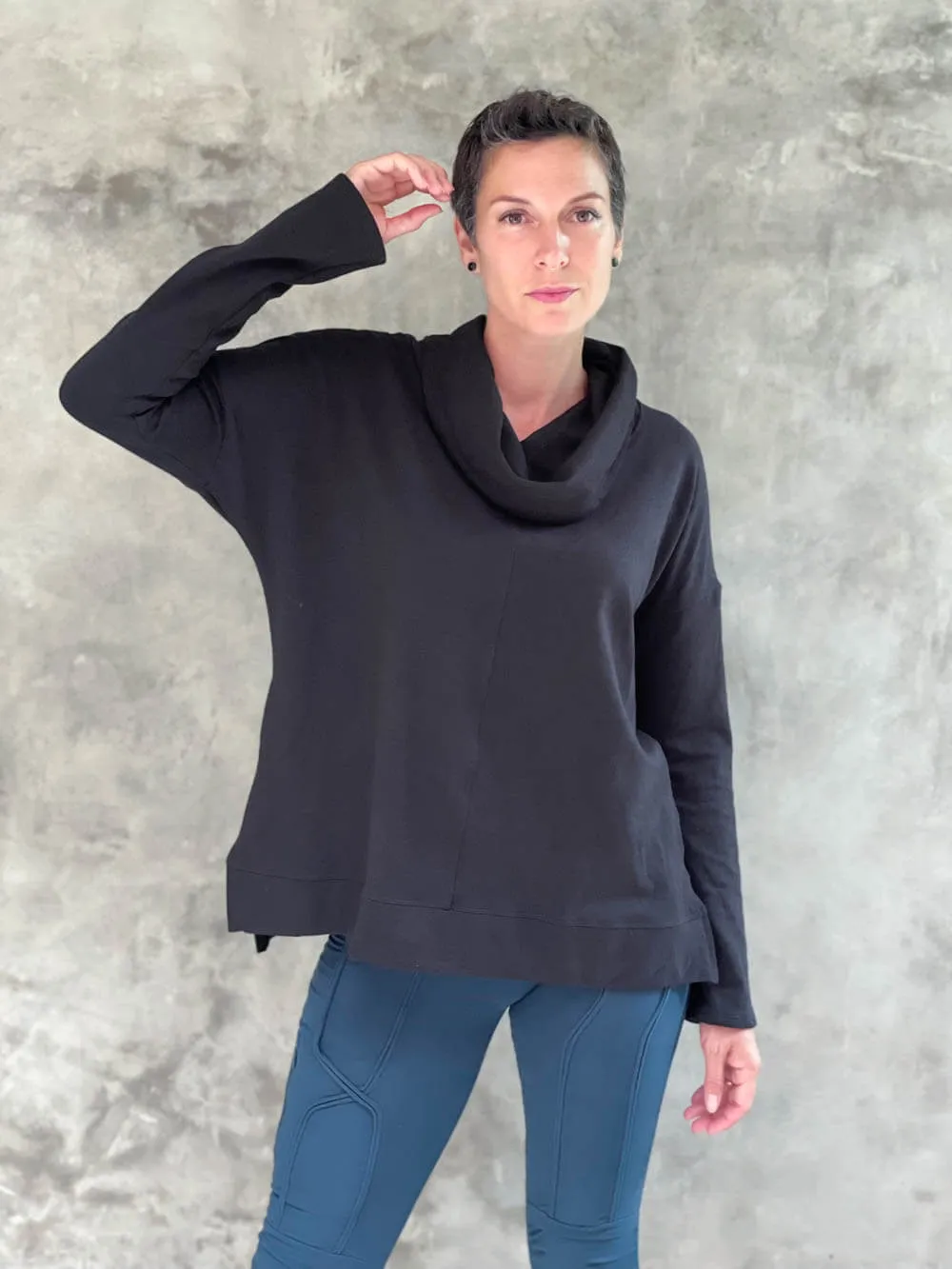 Bamboo Fleece Cowl Neck Sweatshirt