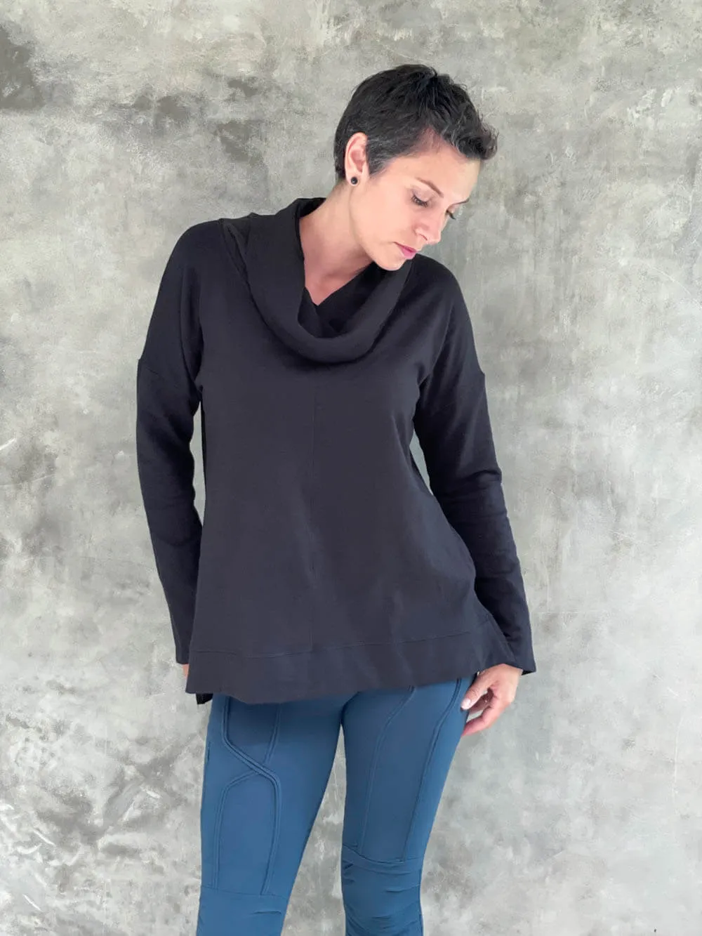 Bamboo Fleece Cowl Neck Sweatshirt