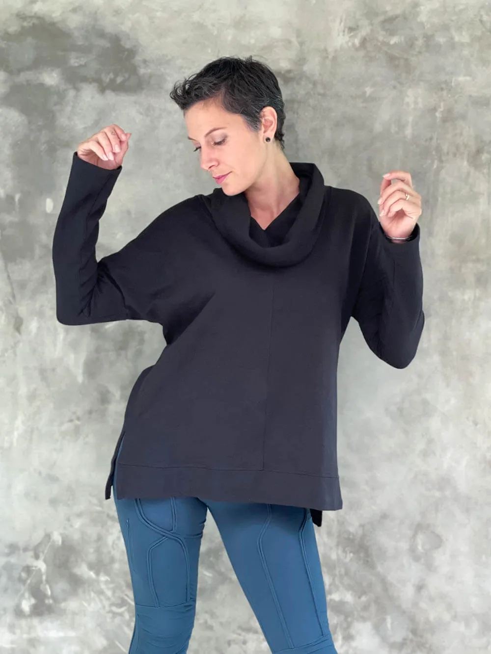 Bamboo Fleece Cowl Neck Sweatshirt