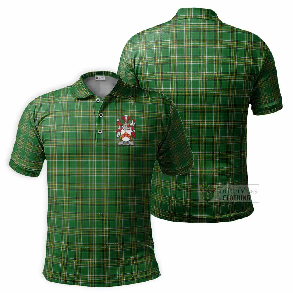 Bond Irish Clan Tartan Men's Polo Shirt with Coat of Arms