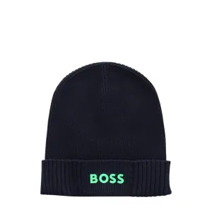 BOSS Navy Logo Asic Beanie