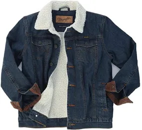 Boy's Wrangler Rustic Sherpa Lined Denim Jacket - 84256RT