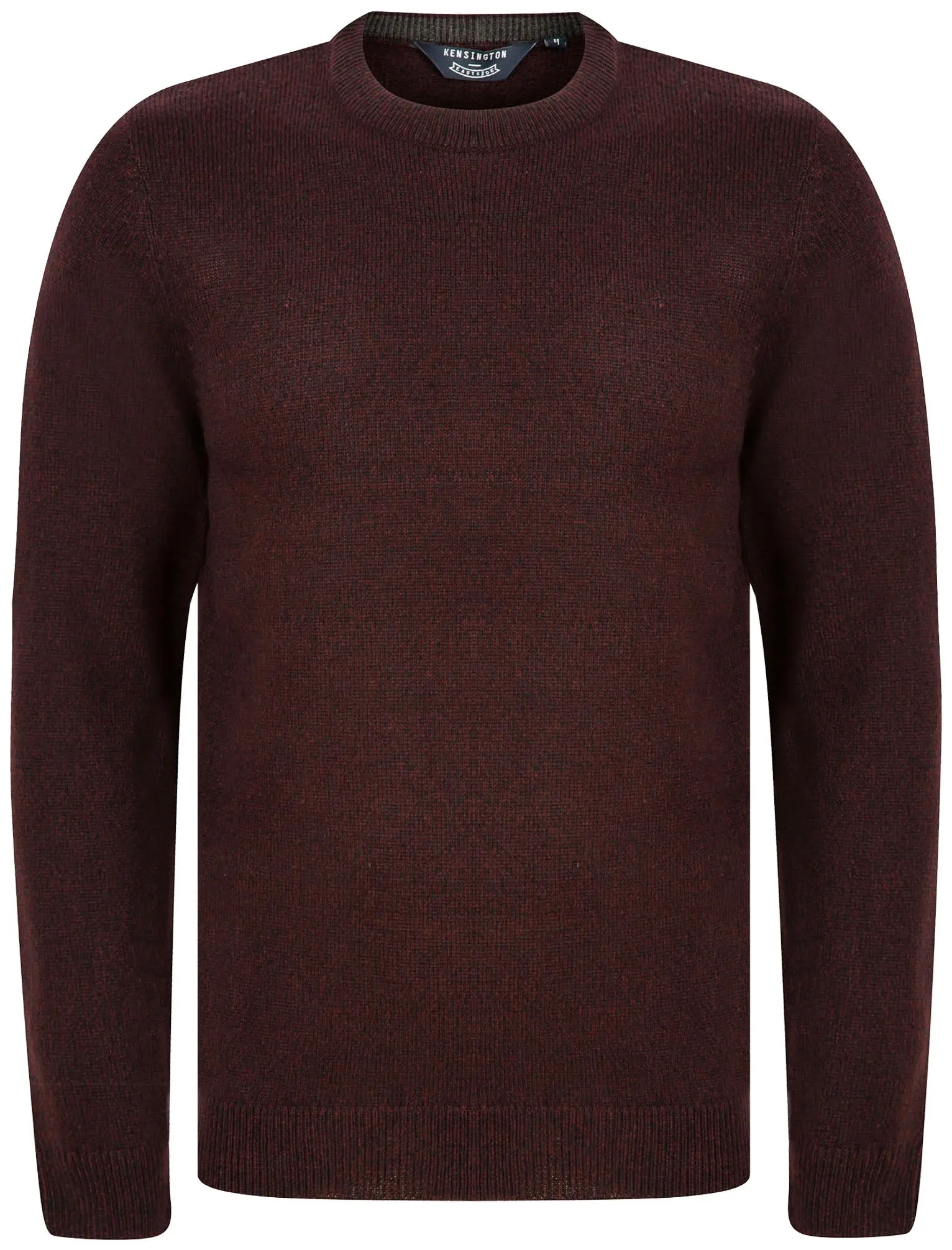 Bozo Marled Crew Neck Jumper In Burgundy / Black Twist - Kensington Eastside