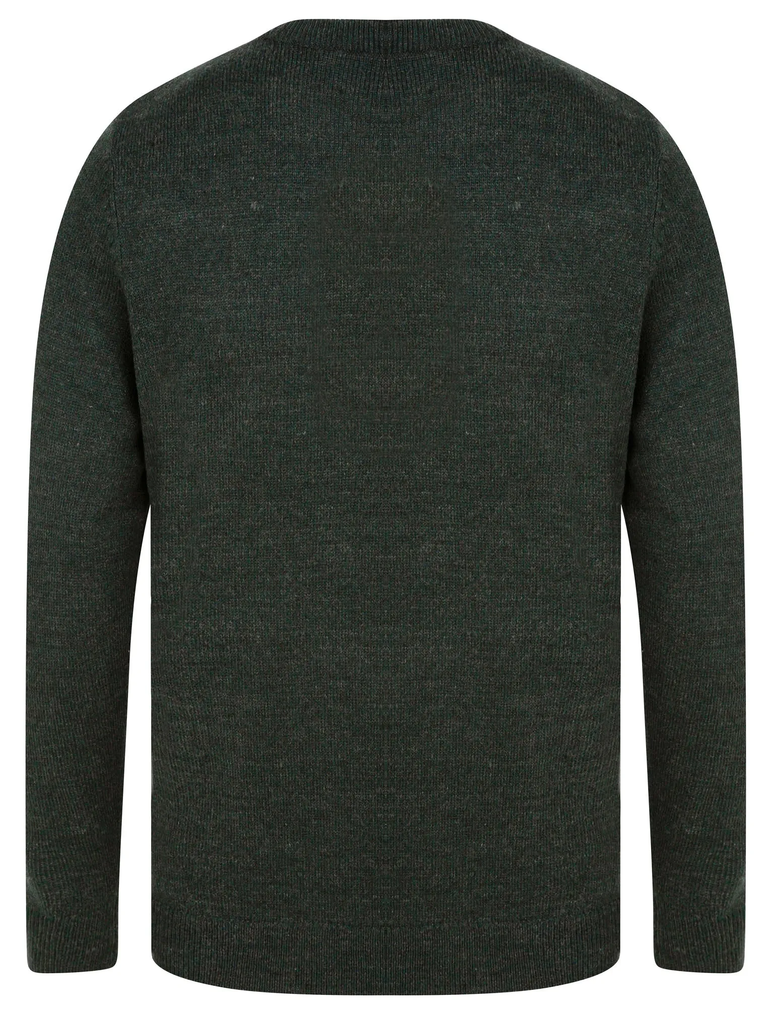 Bozo Marled Crew Neck Jumper In Green / Charcoal Twist - Kensington Eastside