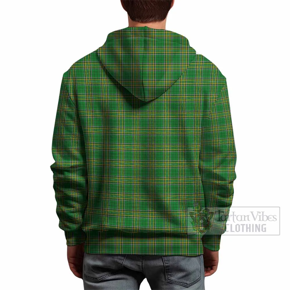 Bulkeley Irish Clan Tartan Hoodie with Coat of Arms