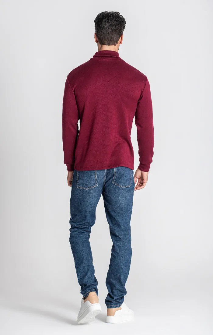 Burgundy Smooth Turtleneck