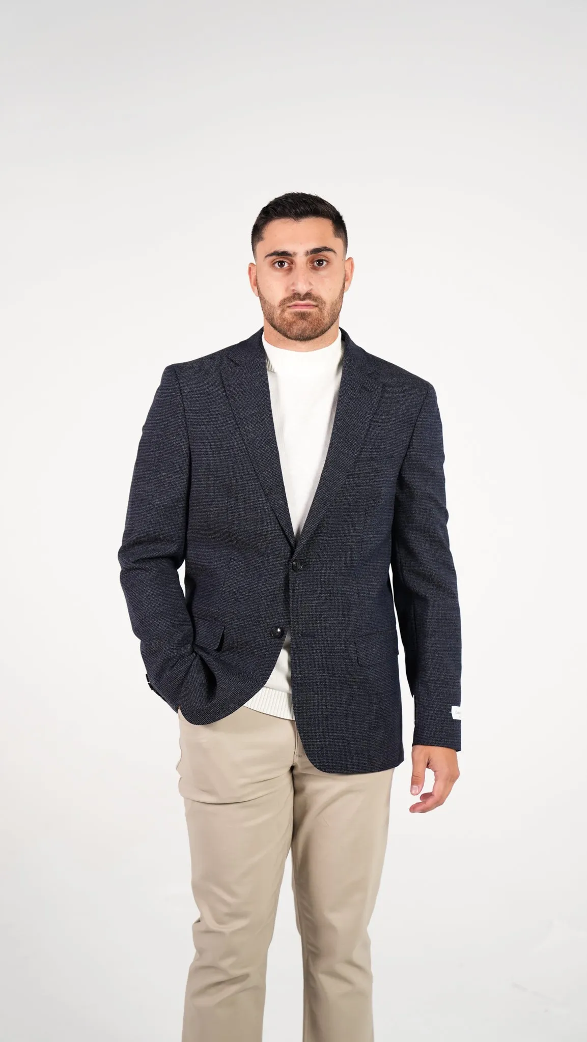 Calvin Klein 2 Button Sport Jacket - Navy Blue