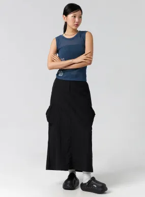 Cargo Nylon Maxi Skirt CG302