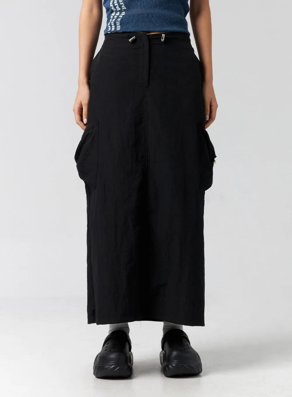 Cargo Nylon Maxi Skirt CG302