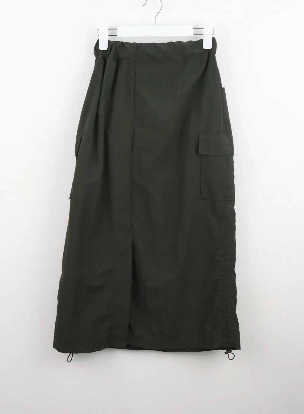 Cargo Nylon Maxi Skirt CU327