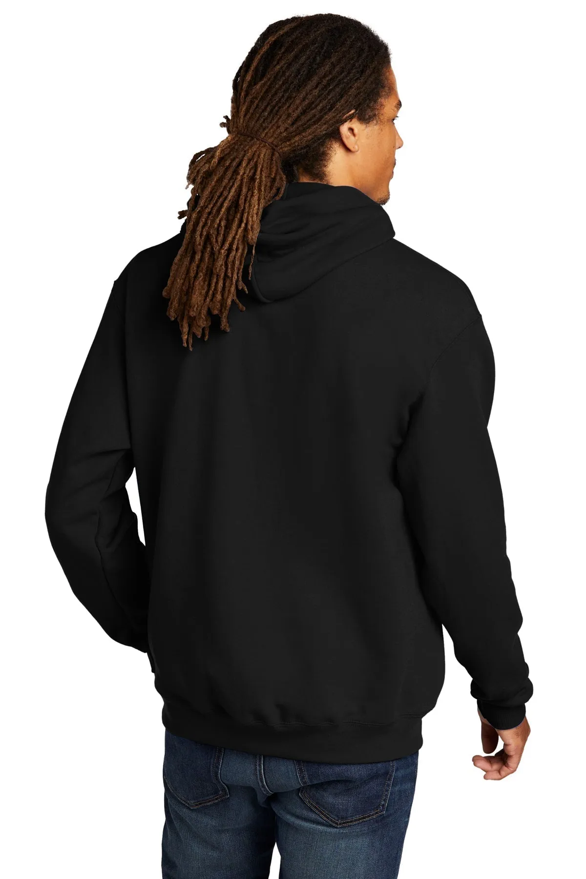 Champion Eco Fleece Pullover Hoodie, Black [Trademark Camping]