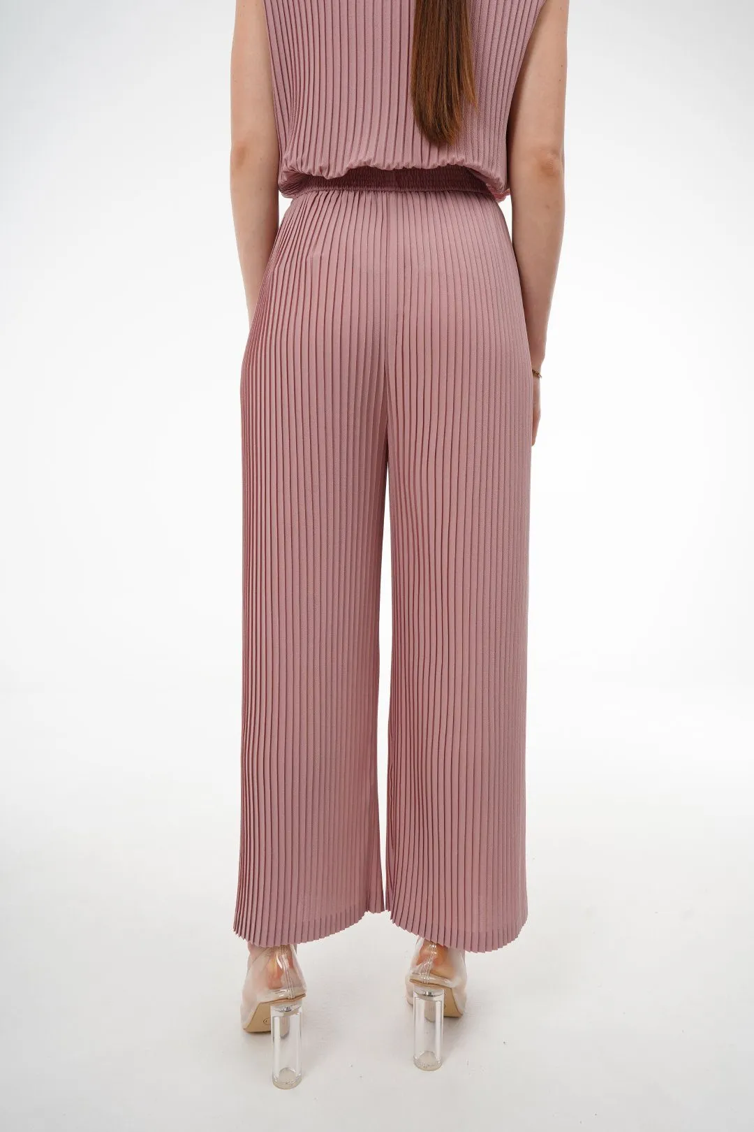 Charlotte Knife Pleat Straight Cut Pants