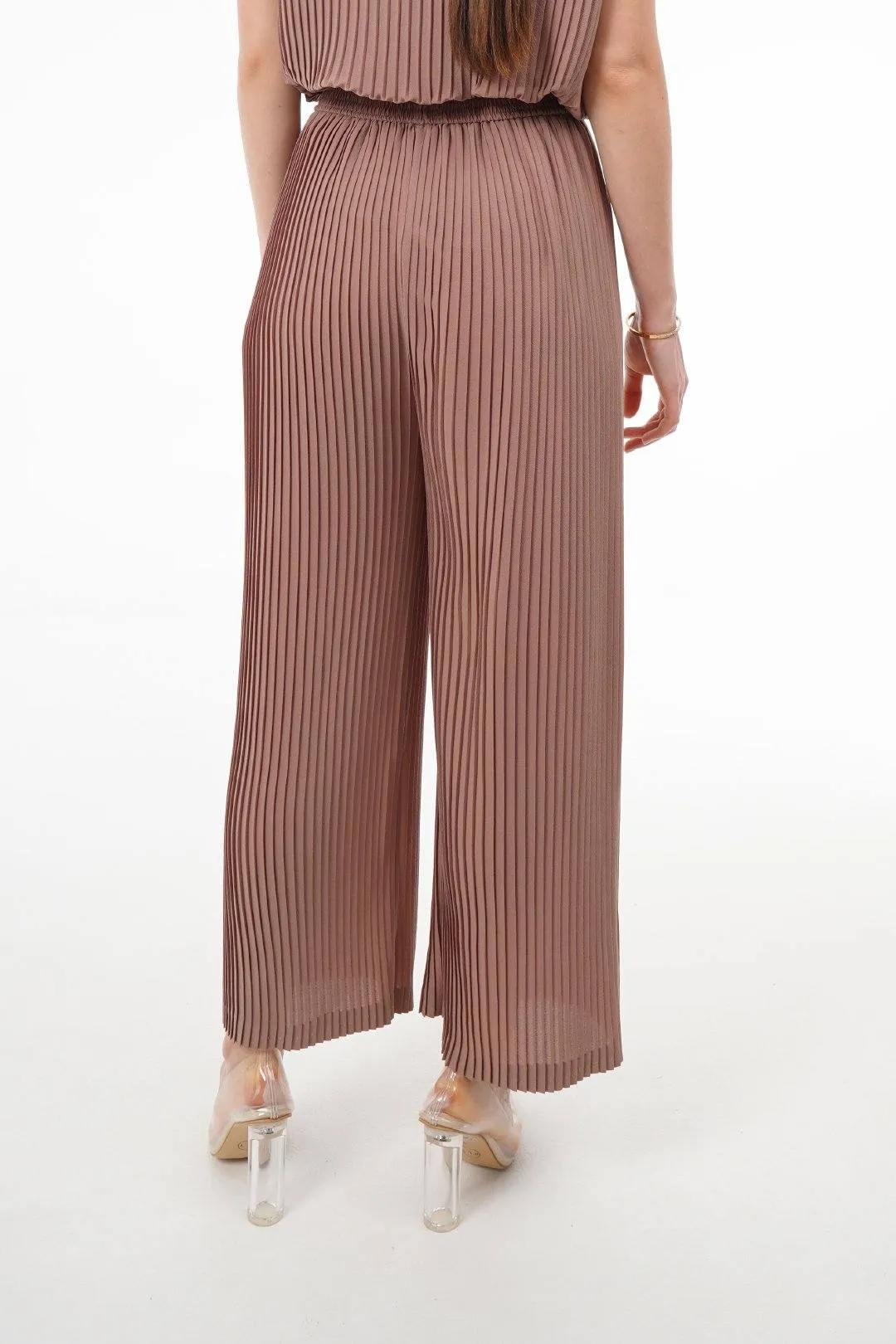 Charlotte Knife Pleat Straight Cut Pants