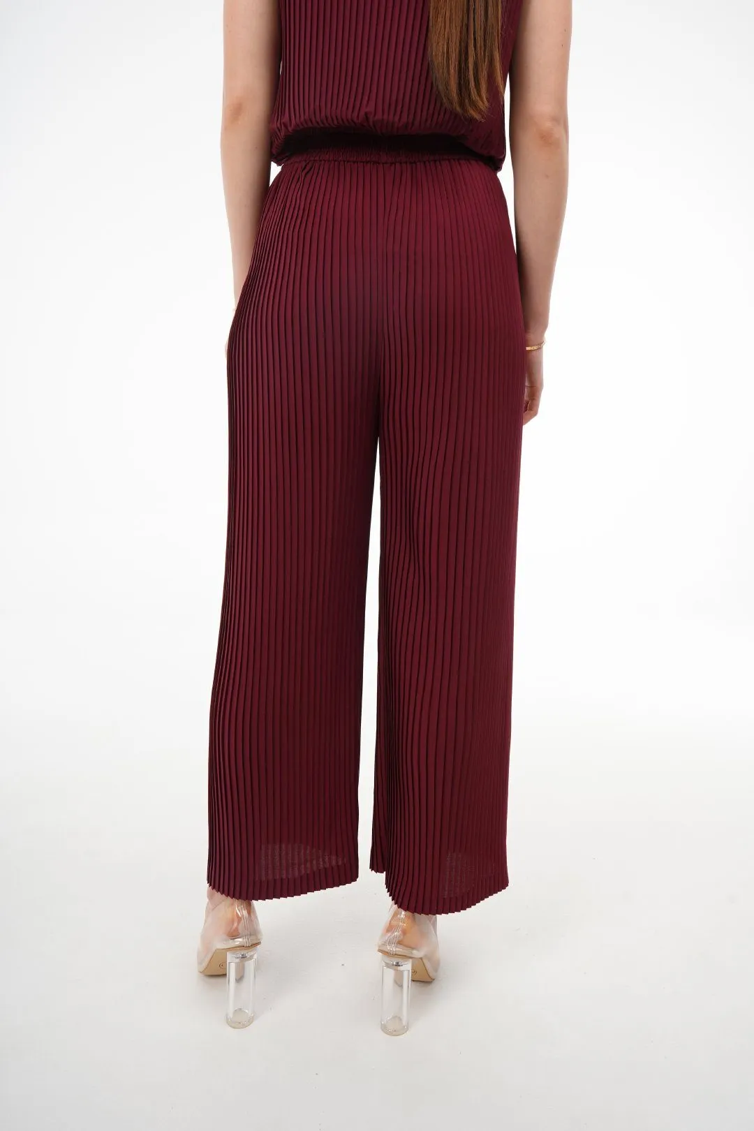 Charlotte Knife Pleat Straight Cut Pants