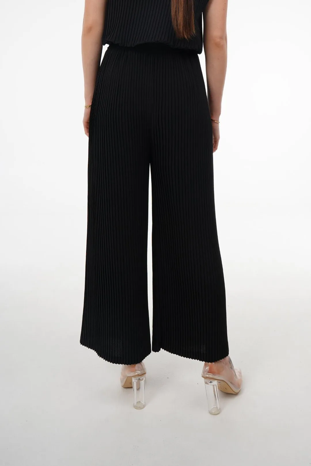 Charlotte Knife Pleat Straight Cut Pants