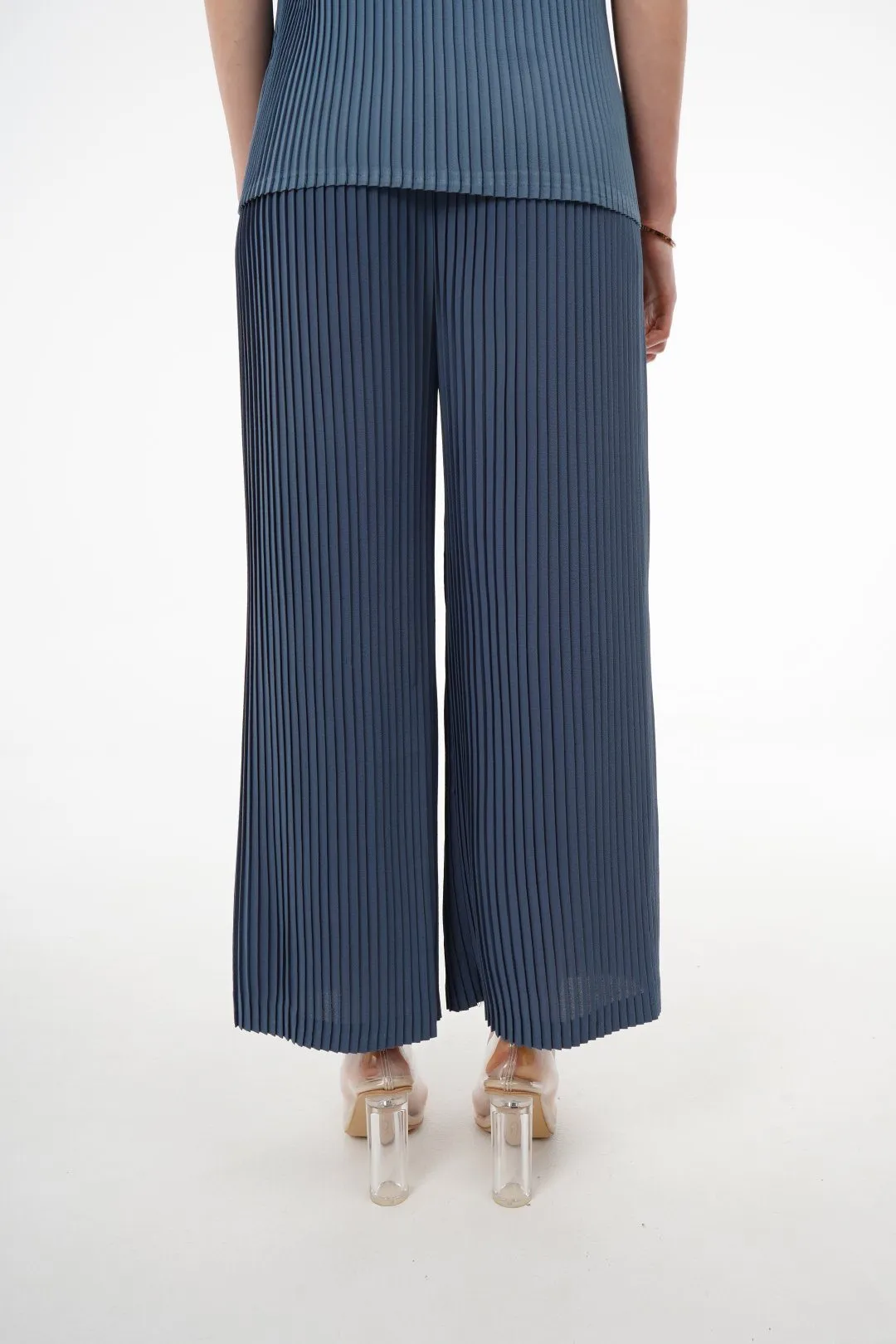 Charlotte Knife Pleat Straight Cut Pants