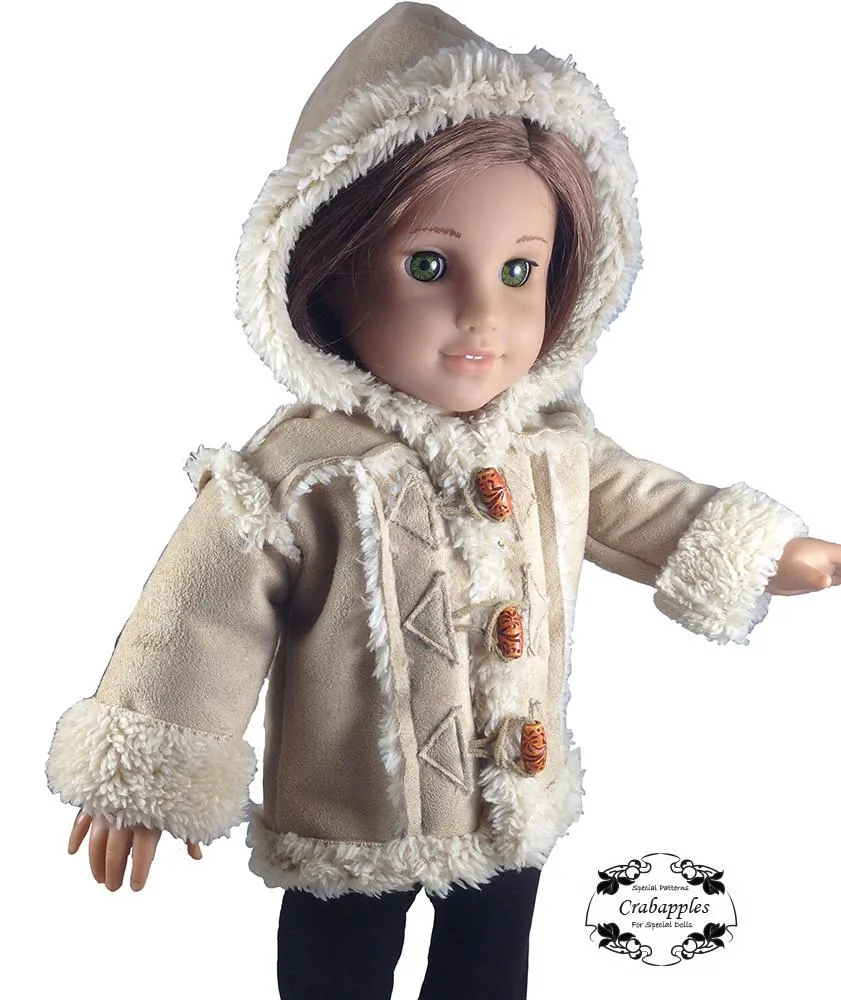 Chilly Day Sherpa Coat And Boots 18" Doll Clothes Pattern