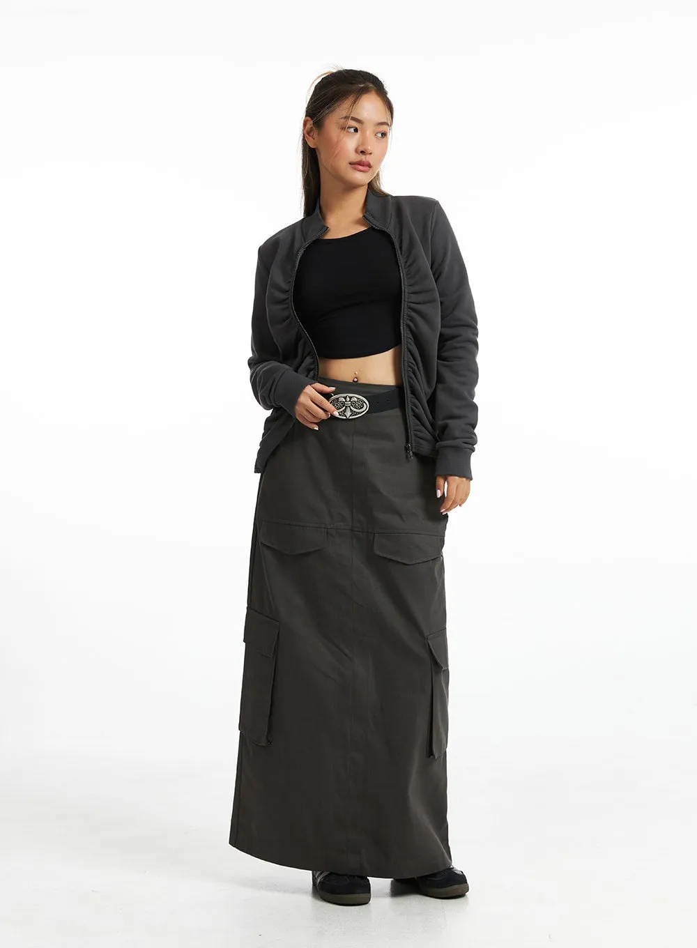 City Safari Pocketed Maxi Skirt CO318