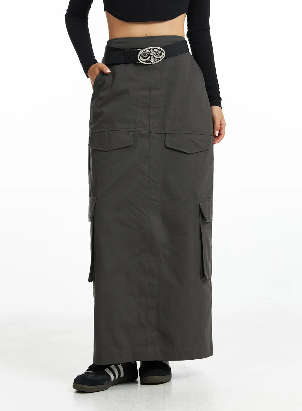 City Safari Pocketed Maxi Skirt CO318