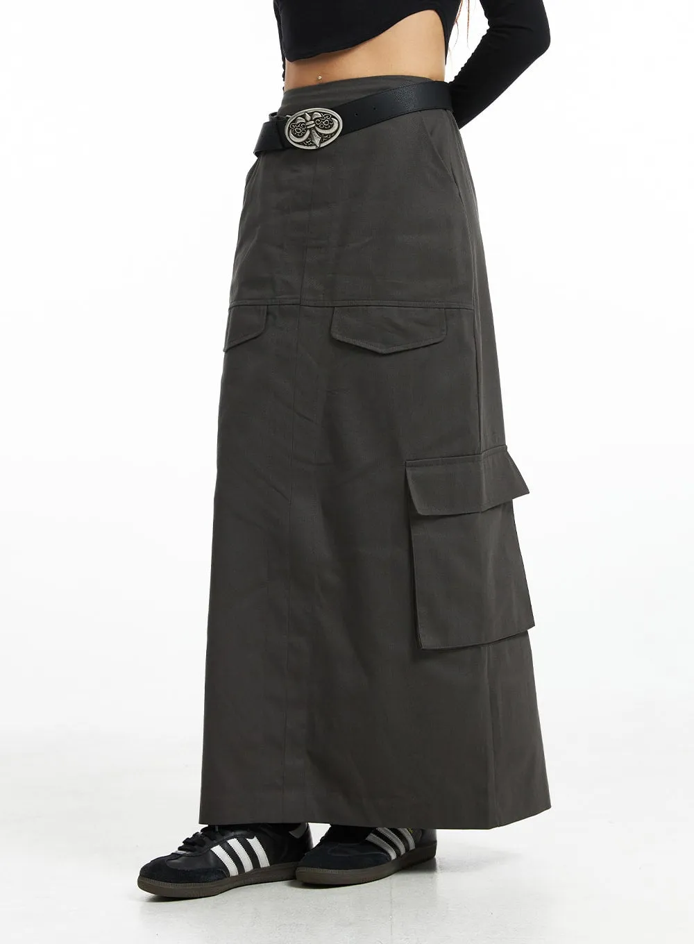 City Safari Pocketed Maxi Skirt CO318