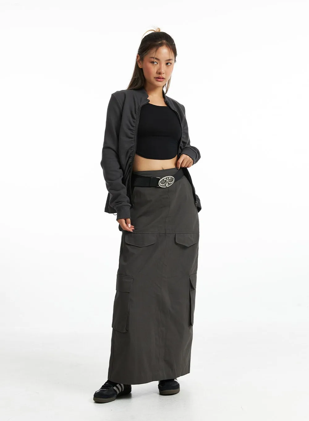 City Safari Pocketed Maxi Skirt CO318