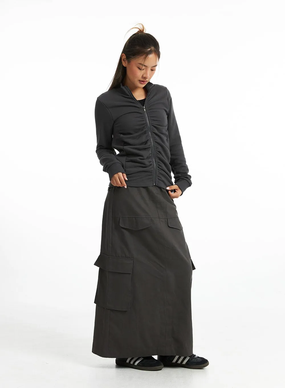 City Safari Pocketed Maxi Skirt CO318