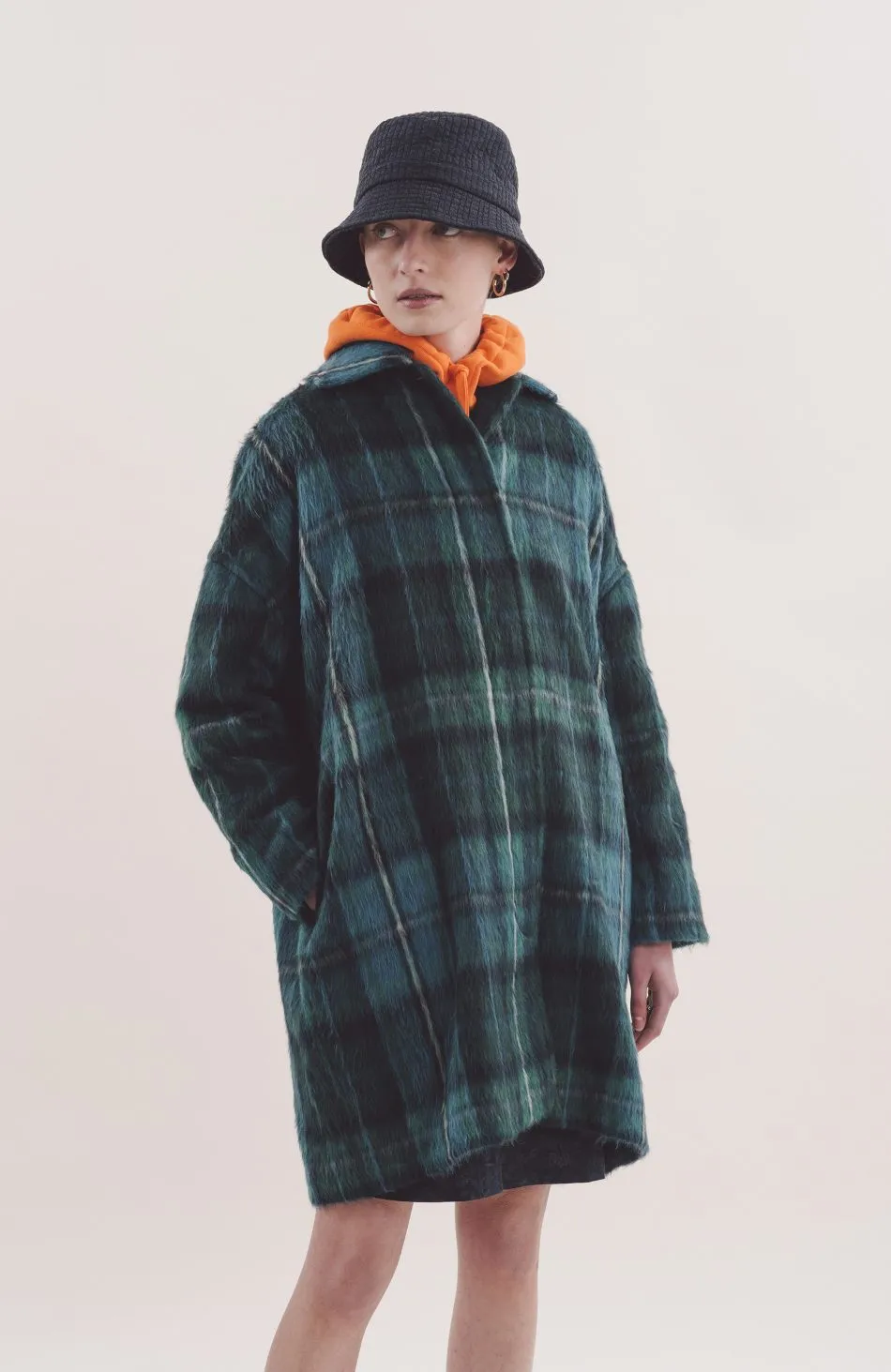 Cocoon Coat - Tartan