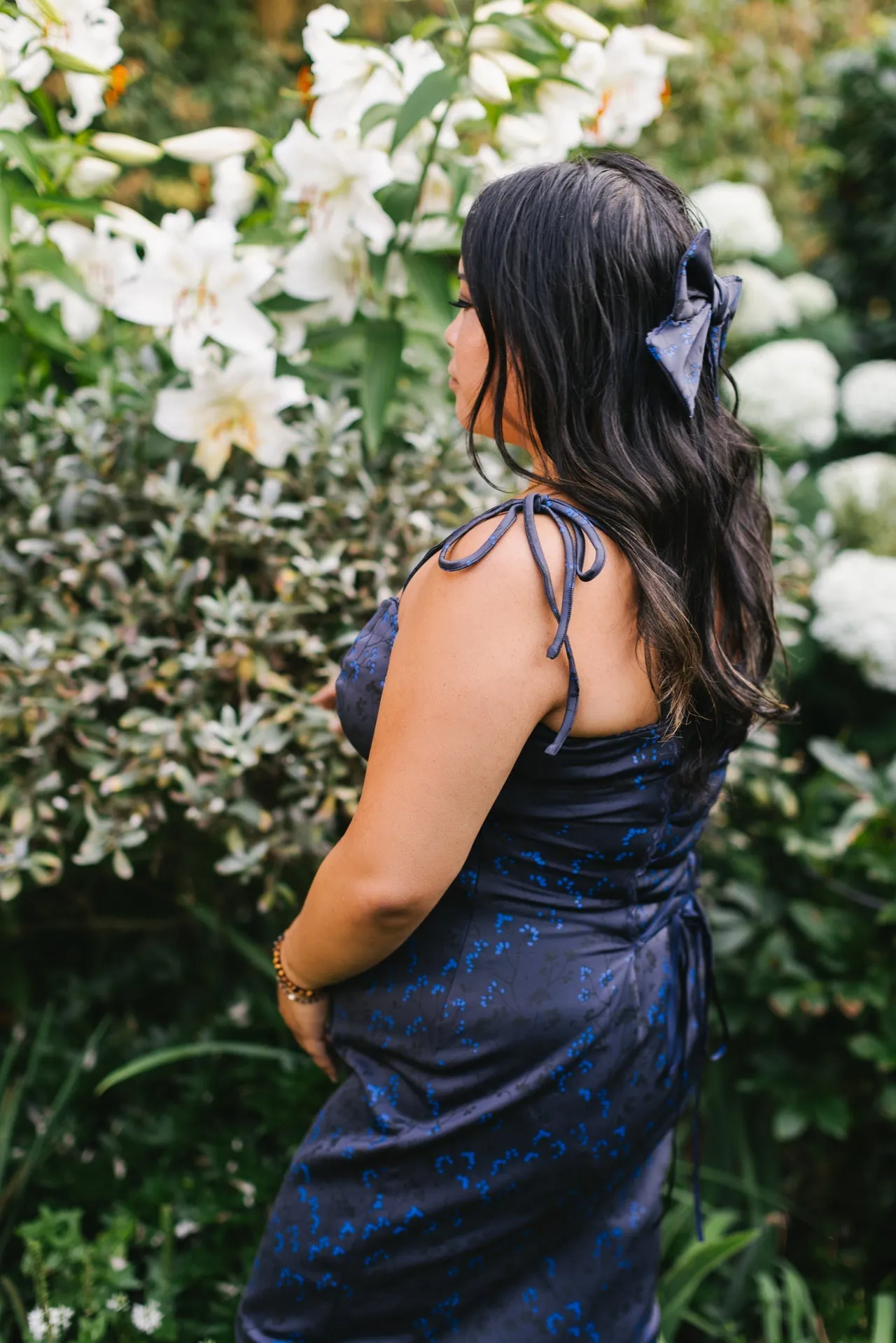 Cottage Bodycon Dress (Navy)