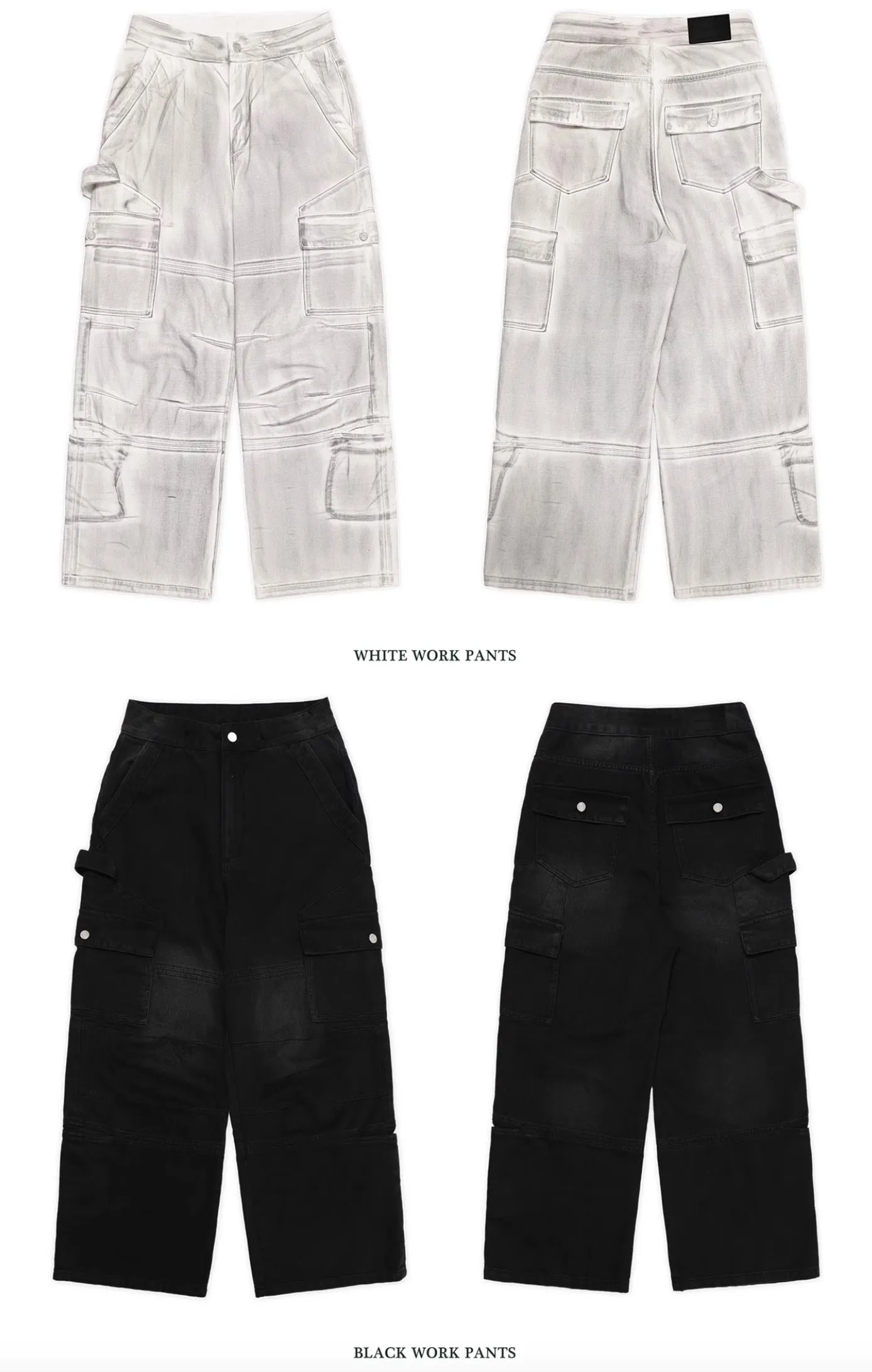 Crafted Pleated Skirt Straight Denim Workwear Pants【s0000008624】