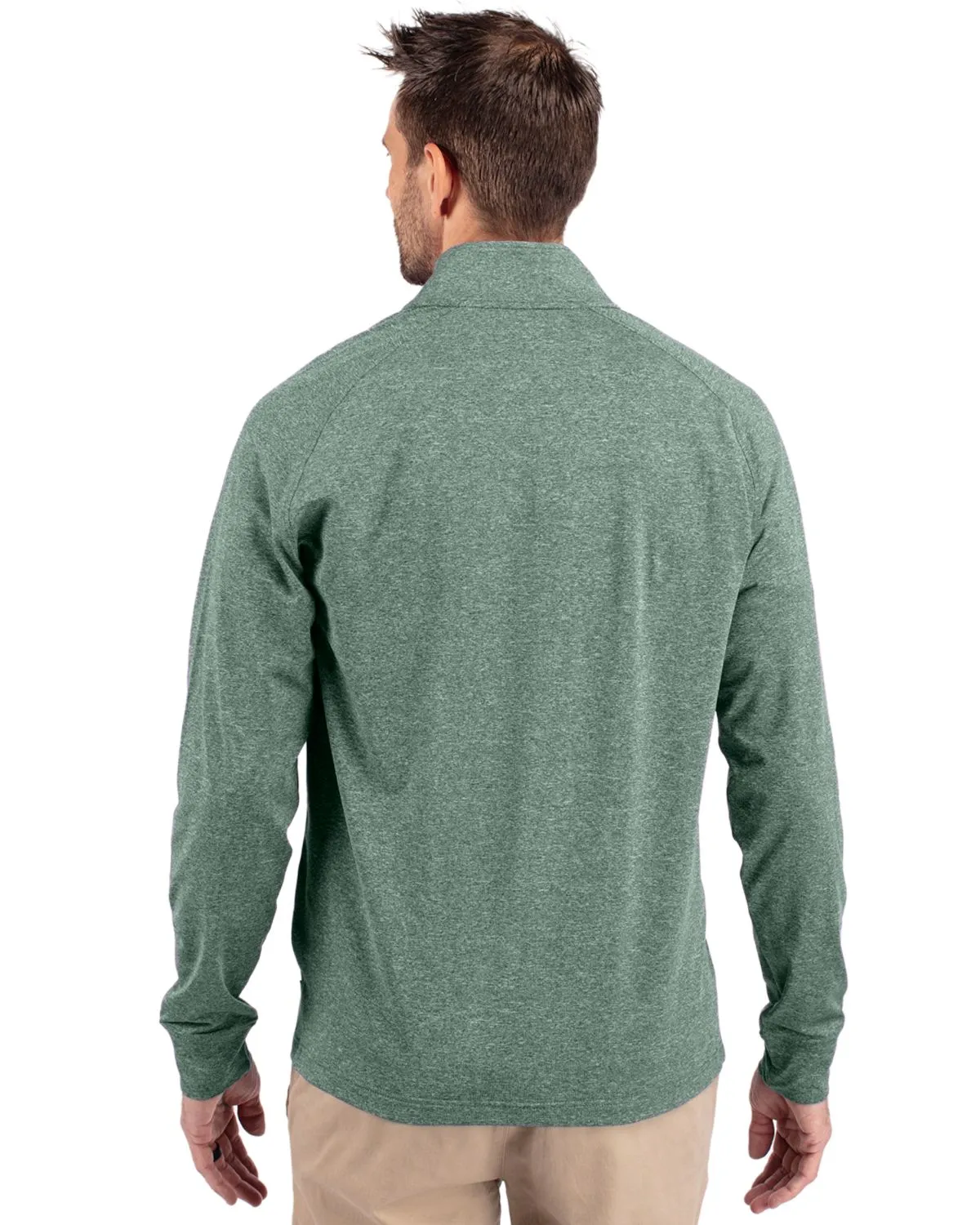 Cutter & Buck - Men's Adapt Eco Knit Heather Quarter-Zip Pullover