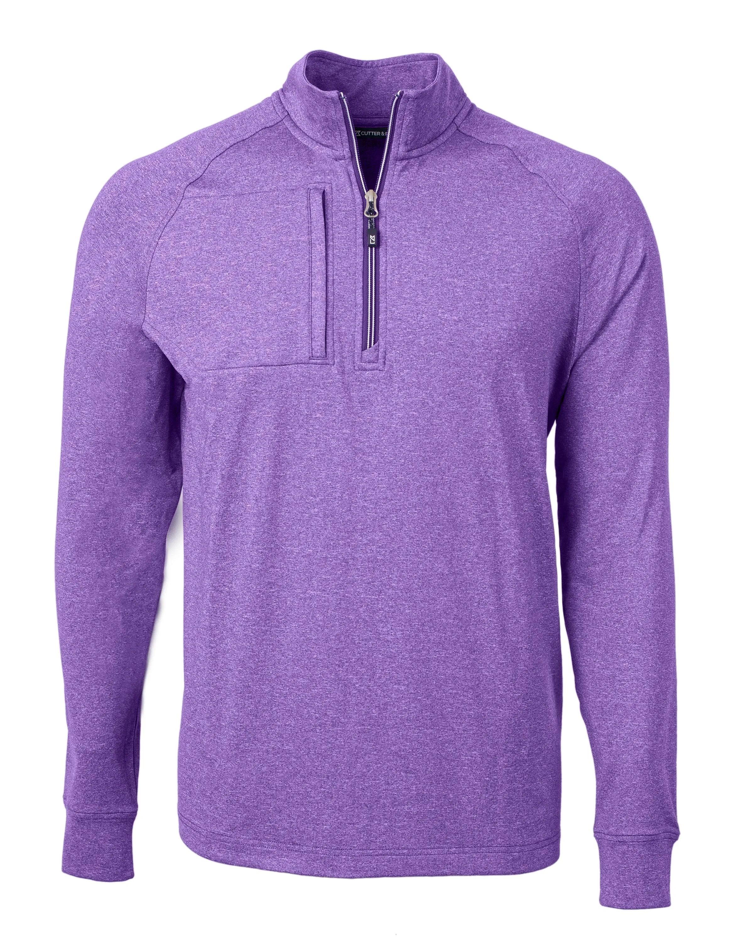 Cutter & Buck - Men's Adapt Eco Knit Heather Quarter-Zip Pullover