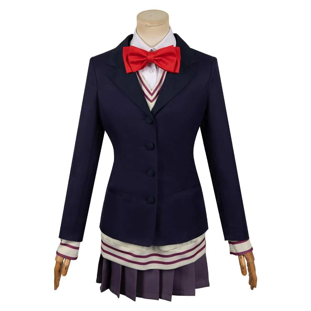 Dandadan Aira Shiratori Women Blue Uniform Dress Party Carnival Halloween Cosplay Costume