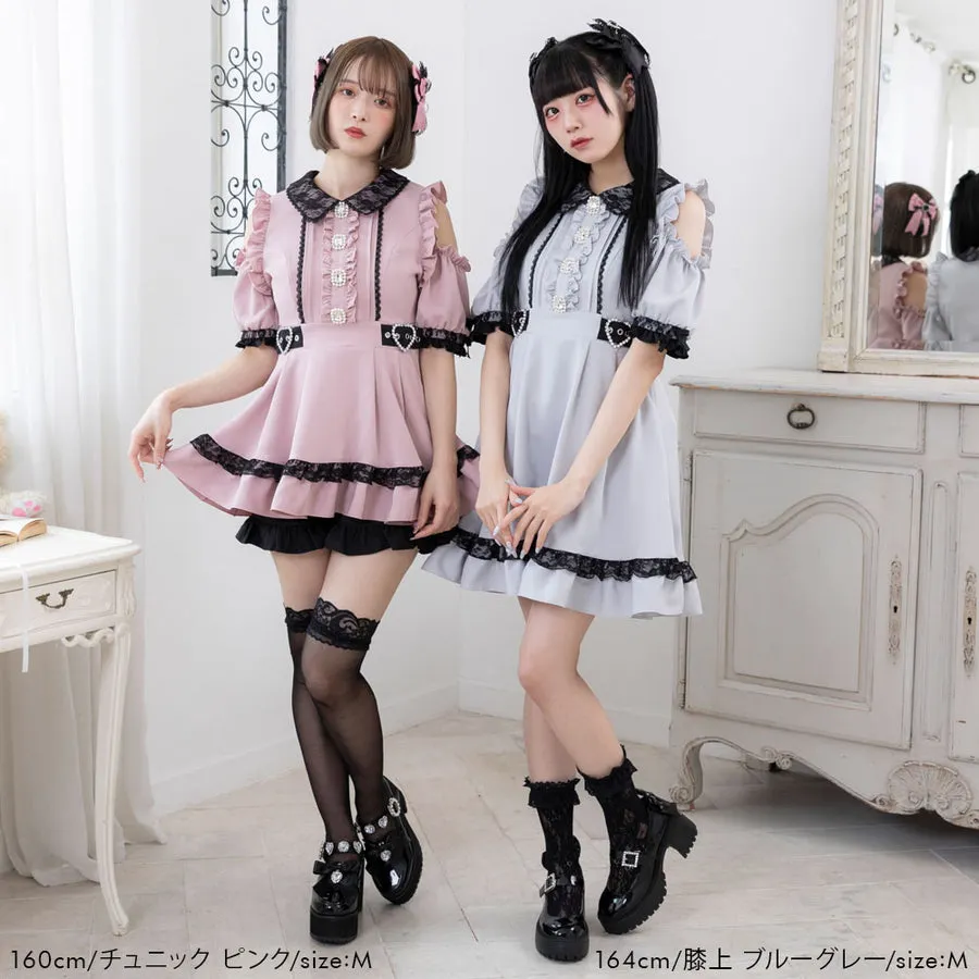 Dear My Love jirai kei off-shoulder frill dress